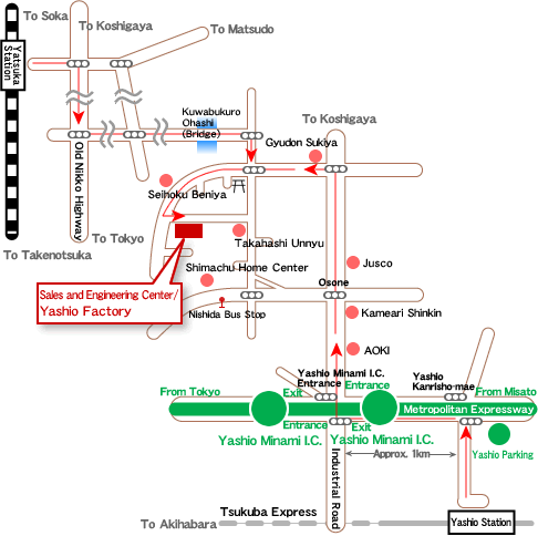 Yashio Factory Map